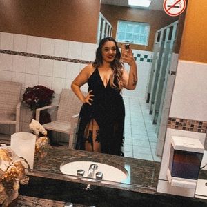 Long black lace dress